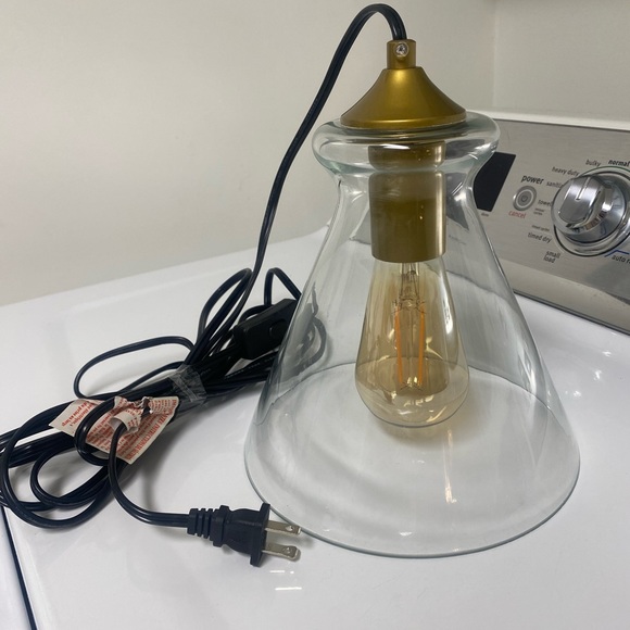 Hanging Plug-in Light Fixture w/ Bulb - Picture 2 of 6